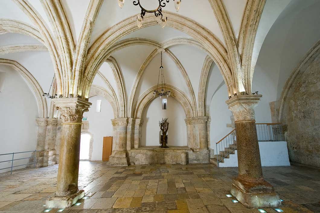 Crusader Church at the site of the Upper Room where Yeshua's last Passover Seder took place